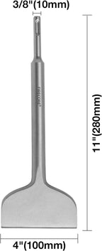 Firecore 4 Inch Tile Removal Chisel Bits for SDS Plus Rotary Hammer Drill, Steel Shovel Scaling Flat Chisel Tool for Thinset Vinyl Concrete Mortar Flooring Adhesives Glue