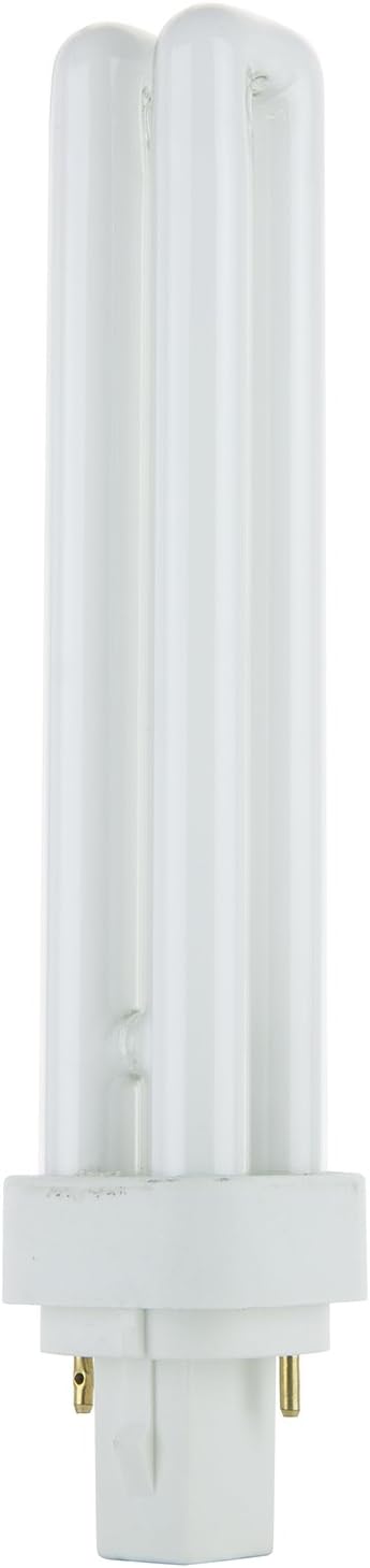Sunlite PLD26/SP65K/10PK 6500K Daylight Fluorescent 26W PLD Double U-Shaped Twin Tube CFL Bulbs with 2-Pin G24D-3 Base (10 Pack)