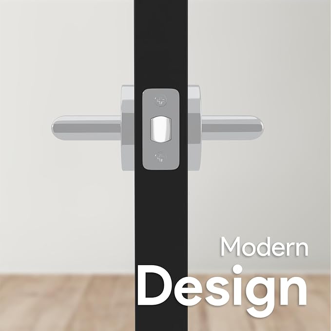Mega Handles Ronn Passage Lever Door Handle Set for Hallway, Closet and Bathroom, Heavy Duty Door Levers, Fits All Standard Door Sizes, Screws Included - Polished Chrome (1 Pack)