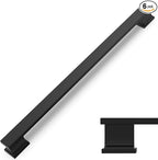 COTYKILEY 6 Pack 12.6 Inch(320mm) Matte Black Cabinet Handles Black Kitchen Cabinet Pulls Cabinet Door Handles Kitchen Cabinet Hardware
