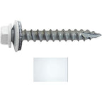 #14 Metal ROOFING SCREWS: (250) Screws x 1-1/2" BRITE WHITE Hex Washer Head Sheet Metal Roof Screw. Self starting/tapping EPDM washer. Colored head for corrugated roofing