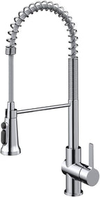 KRAUS Britt 2-in-1 Commercial Style Pull-Down Single Handle Water Filter Kitchen Faucet for Reverse Osmosis or Water Filtration System in Chrome, KFF-1691CH