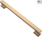 Alzassbg 10 Pack Champagne Bronze Cabinet Pulls, 7-1/2 Inch(192mm) Hole Centers Kitchen Cabinet Handles for Cabinets and Drawers AL3061TGP