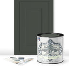 ALL-IN-ONE Paint, Durable cabinet and furniture paint. Built in primer and top coat, no sanding needed. Includes our 30 featured color card - Envy (slate green), Quart
