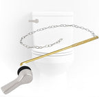 iFealClear Universal Metal Toilet Flush Handle Replacement, Front Mount Toilet Handle Replacement Compatible with Kohler, American Standard, TOTO, Mansfield, Solid Brass, Brushed Nickel