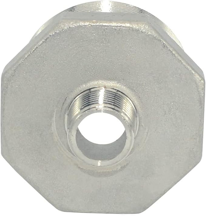 2" x 1/2" Male Threaded Reducing Nipple Fitting/Adapter,Stainless Steel SS304 NPT Pipe Hex Reducer