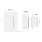 TREATLIFE 3 Way Smart Dimmer Switch, Smart Switch Compatible with Alexa and Google Assistant, 2.4GHz WiFi Light Switch, Schedule, Neutral Wire Needed, No Hub Required, 1 Pack