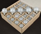 Novelty Lights Incandescent G50 Globe Replacement Bulbs - Outdoor Individual Bulbs for Events, Holiday Parties, Patios, and More - E17/C9 Intermediate Base, 7 Watt Lights (Frosted White, 25 Pack)