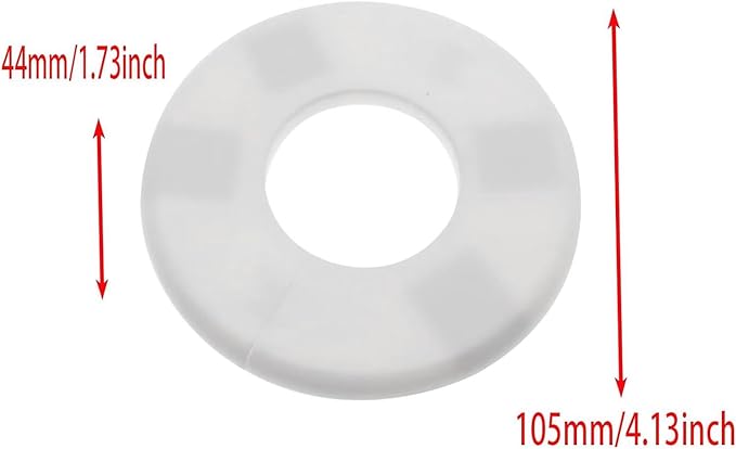 2 Pack Wall Split Flange ABS Round Escutcheon Plate for 1-3/4"/ 44mm Diameter Pipe Faucet Decoration Accessories (White)