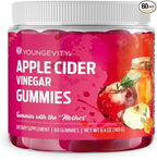 Youngevity Apple Cider Vinegar Gummies 500mg w/Raw ACV from The Mother, Detox Cleanse and Support Immunity, - 60 Gummy Vitamins