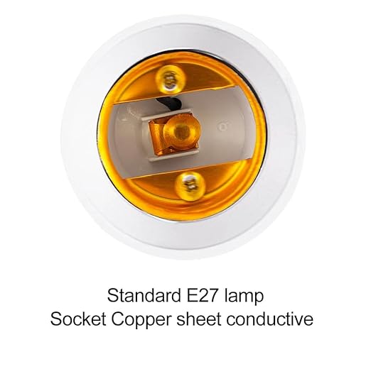 5-Pack E12 to E26 Adapter, Chandelier Light Socket, Candelabra E12 to Medium Socket E26/E27 Converter Bulb Base Adapter Converter for Ceiling Fans Light, Pendant Light