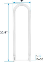Luxrite U Bend LED Tube Light, T8 T12, 17.5W (32W Equivalent), 3 Colors 3500K | 4000K | 5000K, 2100 Lumens, Fluorescent Light Tube Replacement, Direct or Ballast Bypass, UL Certified, G13 Base, 2-Pack