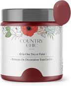 Country Chic All-in-One Chalk Paint for Furniture, Cabinets, Home Decor, Eco-Friendly, Matte Finish, Built-In Primer & Top Coat for Wood, Metal - Cranberry Sauce (red) - 8 oz (237 ml)