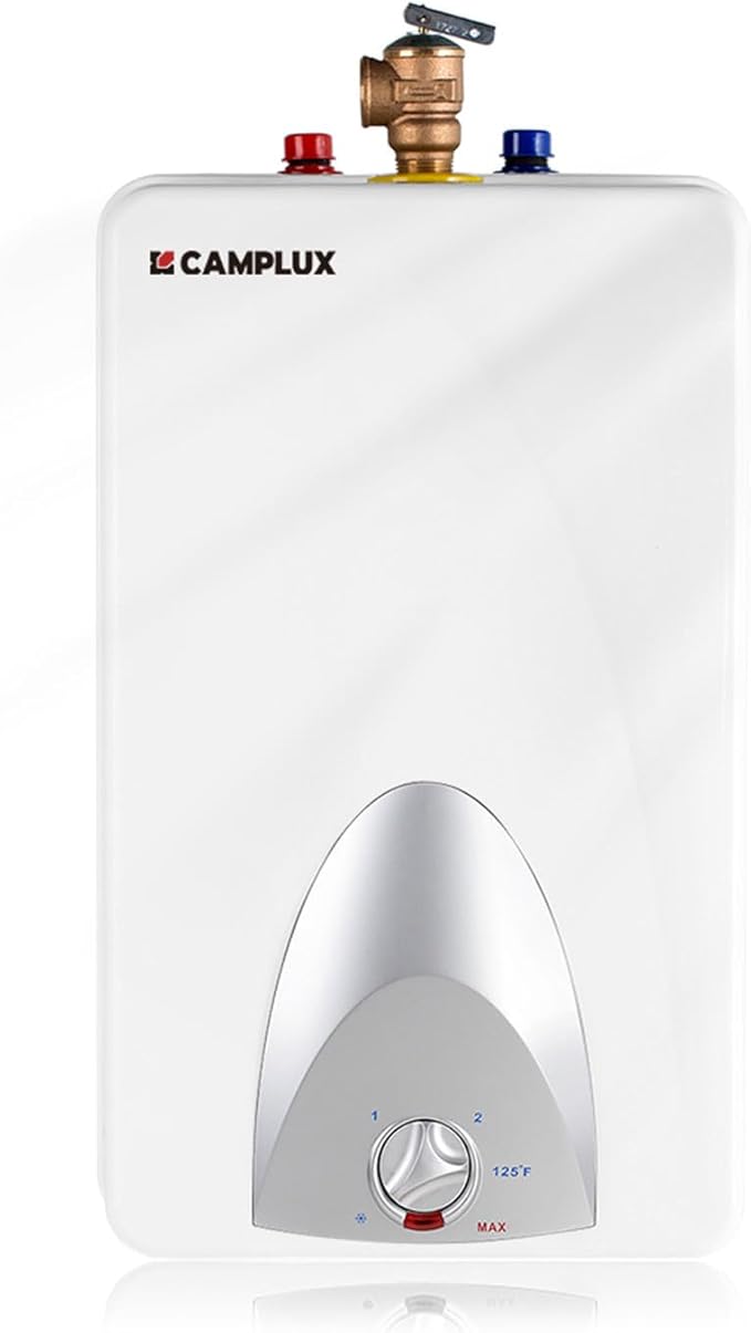 CAMPLUX Electric Mini-Tank Water Heater ME40 4.0 Gallons, Point of Use No Wait for Hot Water Under Kitchen Sink 120V 1440W, Wall or Floor Mounted, UL Listed