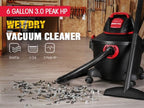 Shop-Vac 5920689 Wet/Dry Vacuum Cleaner, 6 Gallon, 3.0 Peak HP, 1.25 Inch Diameter x 7 Foot Hose, 6 Foot Cord, Ideal for Jobsite, Garage & Workshop