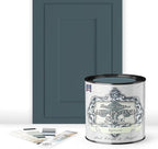 ALL-IN-ONE Paint, Durable cabinet and furniture paint. Built in primer and top coat, no sanding needed. Includes our 30 featured color card - Spruce (gray green with slight blue undertone), Quart