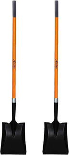 Ashman Heavy-Duty Transfer Shovel (2 Pack) with 47-Inch long Durable Handle and Blade- Ideal for Construction, Landscaping, Gardening, and Snow Removal- Durable, Rust-Resistant, and Multipurpose Scoop