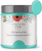 Country Chic All-in-One Chalk Paint for Furniture, Cabinets, Home Decor, Eco-Friendly, Matte Finish, Built-In Primer & Top Coat for Wood, Metal - Tropical Cocktail (Turquoise) - 8 oz (237 ml)