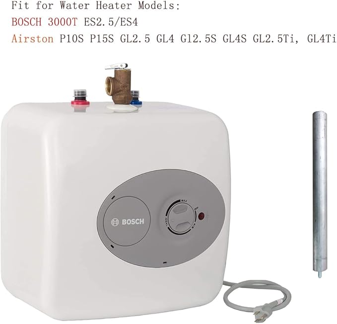 2 Pack Anode Rod for RV Water Heater, Apply to Airston and Bosch 3000T ES2.4 ES4 Water heaters Anode rods Replacement Part 7738007315 - Size 6½ in - Magnesium with 1 Year Warranty