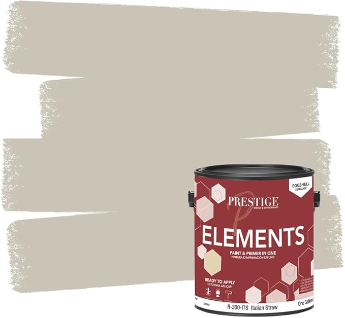 PRESTIGE Paints Elements Interior Paint and Primer in One, Eggshell, 1 Gallon, Italian Straw