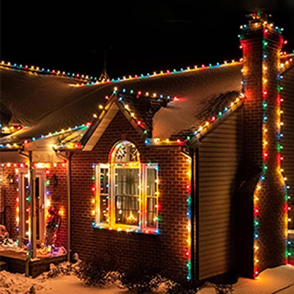 C7 Christmas Replacement Bulbs, 25 Pack Clear Multicolor Light Bulbs for E12 Candelabra Base Outdoor/Indoor String Lights, 5 Watt