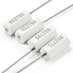 2000 pcs Pull-Tite Steel Wire Security Cable Seals Numbered Metal Truck Padlock Anti-Tamper Shipping Tags-Straps for Trailer (White)