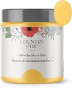 Country Chic All-in-One Chalk Paint for Furniture, Cabinets, Home Decor, Eco-Friendly, Matte Finish, Built-In Primer & Top Coat for Wood, Metal - Yellow Wellies (Yellow) - 8 oz (237 ml)