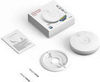 Jemay Smoke Detector, Photoelectric Smoke Alarm with 9V Backup Battery, Hardwired Interconnected Smoke Detector, Fire Alarm with Test/Silence Button for Home, 4 Packs