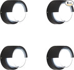 Patio Wall Light 4 Pack 12W Outside Wall sconces 6500K Cold Lights Outdoor Wall Light Modern Wall Porch Light Outdoor Light Fixture