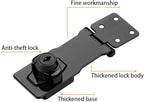 2 Packs Keyed Hasp Locks Twist Knob Keyed Locking Hasp for Small Doors, Cabinets and More,Stainless Steel Steel, Hasp Lock Catch Latch Safety Lock Door Lock with Keys (4inch, Bliack)