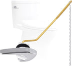 Universal Metal Side Mount Toilet Handle Replacement Kit Compatible with Kohler K-GP30324-CP/Glacier Bay Toilet with 1pc Flapper Chain, Toilet Flusher Lever, Chrome