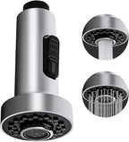 Kitchen Faucet Sprayer Head Replacement Parts,Pull Out Down Kitchen Sink Faucet Nozzle Spout Head 2 Functions,Chrome