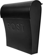 NACH Vicki Style Black Wall Mount Mailbox, Made from Heavy Duty Galvanized Metal, Waterproof & Rust-Resistant, Secure Mails & Package Storage, 12.5 x 11 x 4.5 Inches