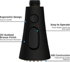 Hibbent 3-Function Pull Down Kitchen Faucet Head Replacement with 12 Adapters, NSF/ANSI/CAN 61 & CUPC Certified Sink Spray Nozzle, Compatible with Moen, Delta, Kohler Faucets, Oil-Rubbed Bronzed