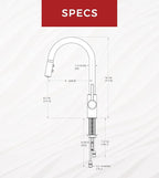 Pfister Stellen Kitchen Faucet with Pull Down Sprayer, Single Handle, High Arc, Brushed Gold Finish, LG529SABG