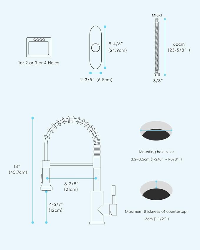 APPASO Black Touchless Kitchen Faucet with Soap Dispenser, Motion Sensor Activated Hands-Free Automatic Faucet for Sink with Pull Down Sprayer, Single Handle Smart Faucets for Kitchen Sink