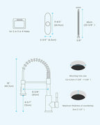 APPASO Black Touchless Kitchen Faucet with Soap Dispenser, Motion Sensor Activated Hands-Free Automatic Faucet for Sink with Pull Down Sprayer, Single Handle Smart Faucets for Kitchen Sink