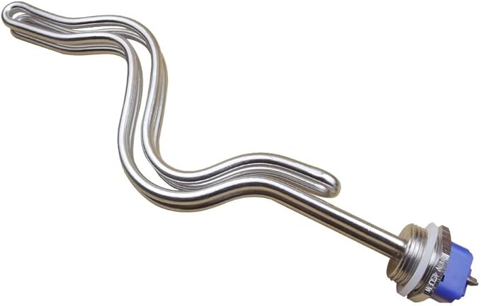DERNORD 240V 4500W Immersion Ripple Foldback Brewing Water Tubular Heater Element with 1 Inch NPSM Thread White