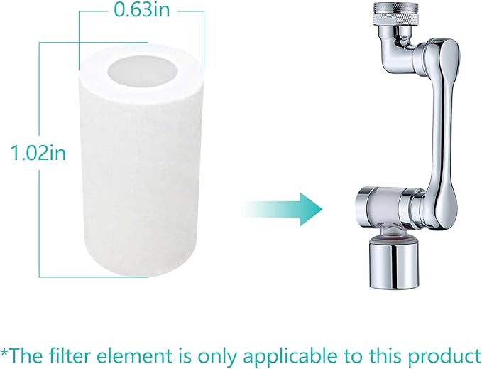 5Pcs Filter Elements, for 1080°Swivel Faucet Aerator Extension with Filter