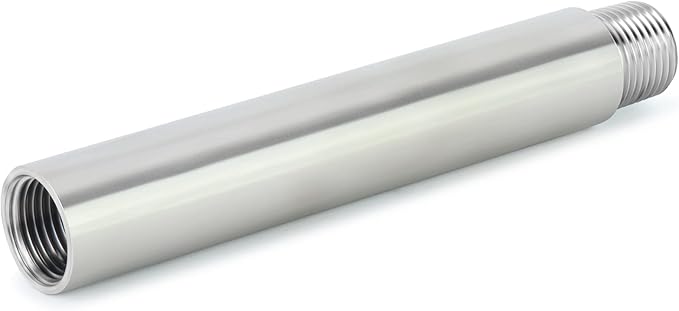 TAISHER 2PCS Stainless Steel Pipe Fittings, 3/8" NPT Male x 3/8" NPT Female Threaded, 6" Length Nipple Cast Pipe