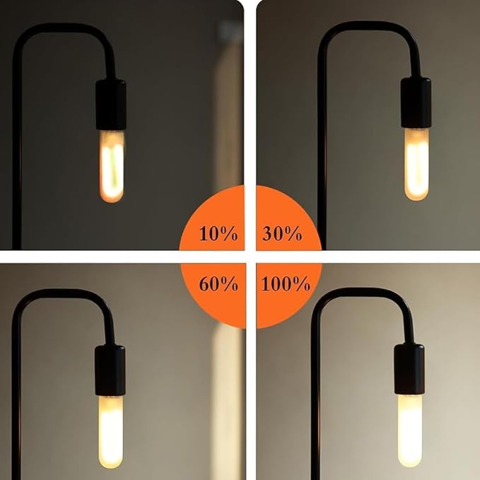 SCOMX 25 Watt T10 Frost Tubular Incandescent Light Bulb, Showcase Lamp, 2700K Soft White, E26 Medium Base, 280 Lumens, 120V (4)