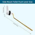 Hygie Rinse Metal Toilet Handle Replacement Kit Universal Side Mount Fit, Toilet Lever Compatible with American Standard/Glacier Bay/Gerber, Toilet Flush Handle with Flapper Chain, Chrome