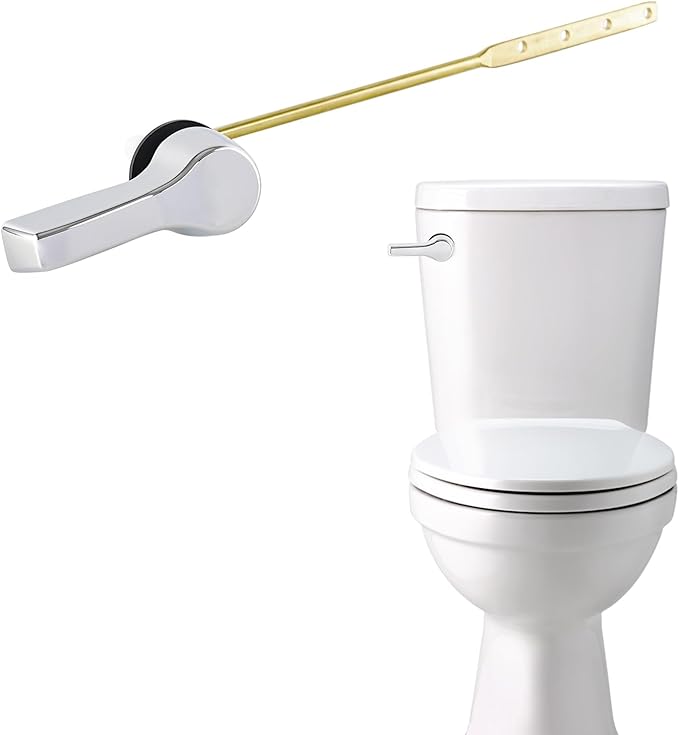 iFealClear Universal Metal Toilet Handle Replacement Kit, Front Mount Toilet Flush Handle Replacement Compatible with Kohler, American Standard, TOTO, Mansfield, Solid Brass, Chrome