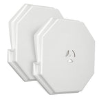 Siding Mounting Blocks, Qulity Siding Mounting Plate, 130110006001 Octagon Small Outdoor Light Mounting Block, for 1/2 inch Lap Double and 4 inch Height Siding, White 2 Packs