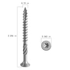 #10 * 2-1/4" 304 Stainless Steel Deck Screws, (194pcs) 2 lbs.Exterior Wood Screws, Rust Resistant epoxy Coated, Bronze, T25 Star Bit