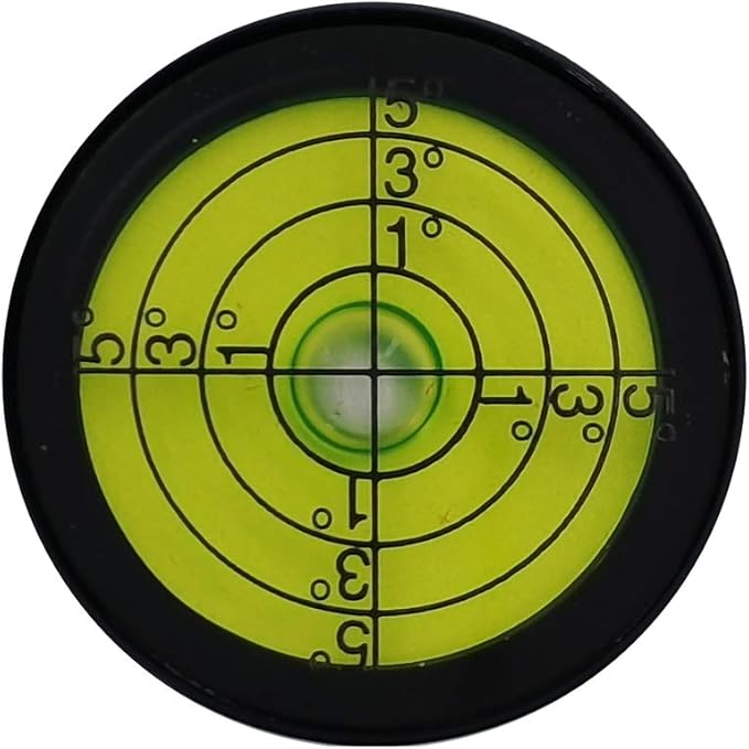 High Precision Horizontal Bubble Cardan Level Horizontal Bead Leveler Round Bubble Spirit Level Diameter 30mm (Green) (30X8mm（With no magnetic）)