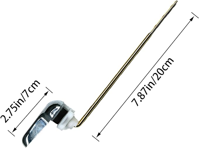 Toilet Handle for Front Mount, Stainless Steel Toilet Flapper Chain and 2-Inch Universal Toilet Flapper Replacement Kit, Easy Installation