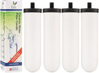 British Berkefeld Doulton 8674 Ultra Sterasyl Ceramic Filter Candle for Countertop Gravity Water Filter System Short Mount 7" - 4 Pack