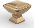 10 Pack 1.2 Inch Champagne Bronze Square Cabinet Knobs - Kitchen Drawer Knobs