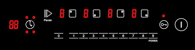 K&H 4 Burner 24 Inch Built-in Induction Electric Stove Top Ceramic Cooktop Touch Control 240V 6000W IN24-6004